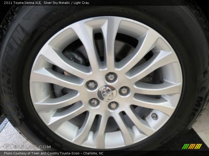 Silver Sky Metallic / Light Gray 2011 Toyota Sienna XLE