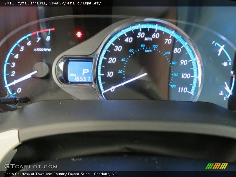 Silver Sky Metallic / Light Gray 2011 Toyota Sienna XLE