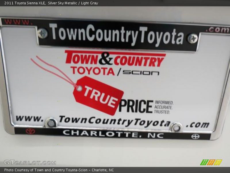 Silver Sky Metallic / Light Gray 2011 Toyota Sienna XLE