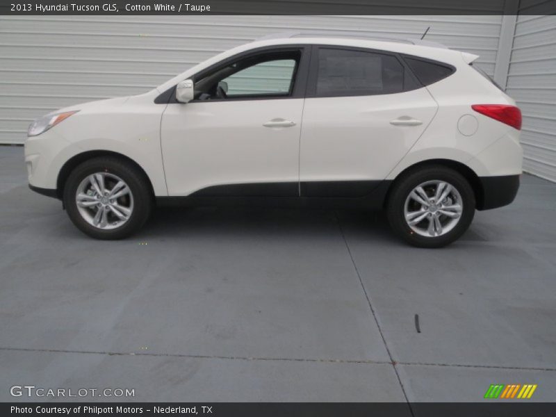 Cotton White / Taupe 2013 Hyundai Tucson GLS