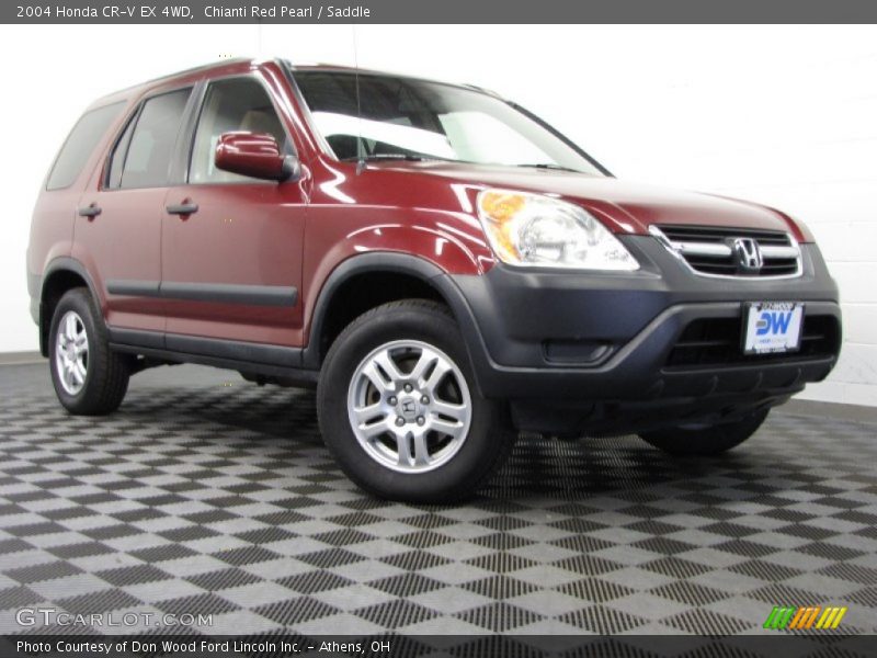 Chianti Red Pearl / Saddle 2004 Honda CR-V EX 4WD