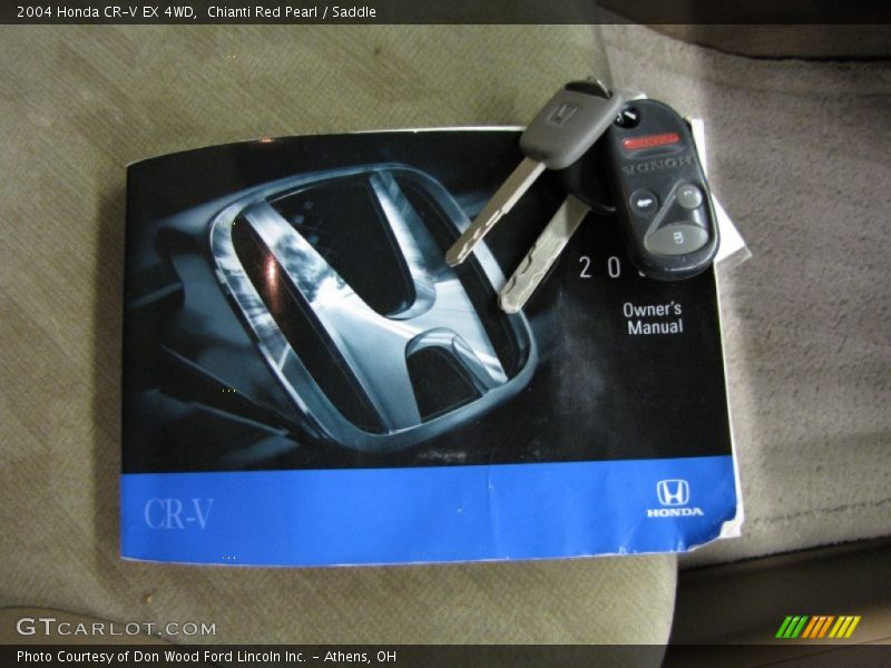 Chianti Red Pearl / Saddle 2004 Honda CR-V EX 4WD