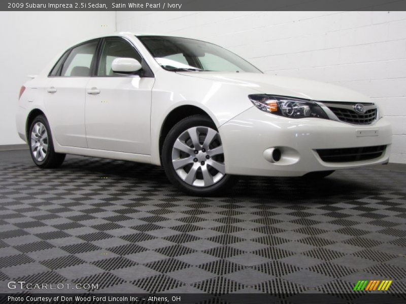 Satin White Pearl / Ivory 2009 Subaru Impreza 2.5i Sedan