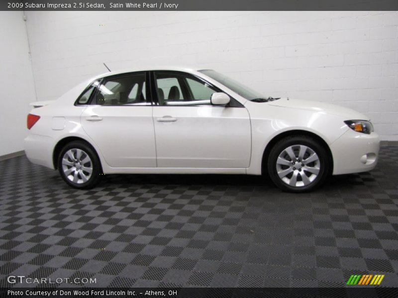 Satin White Pearl / Ivory 2009 Subaru Impreza 2.5i Sedan