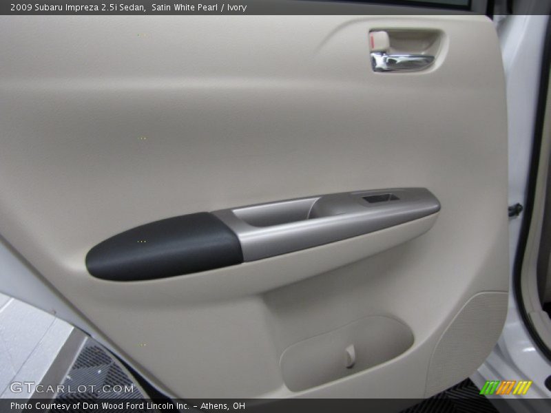 Satin White Pearl / Ivory 2009 Subaru Impreza 2.5i Sedan