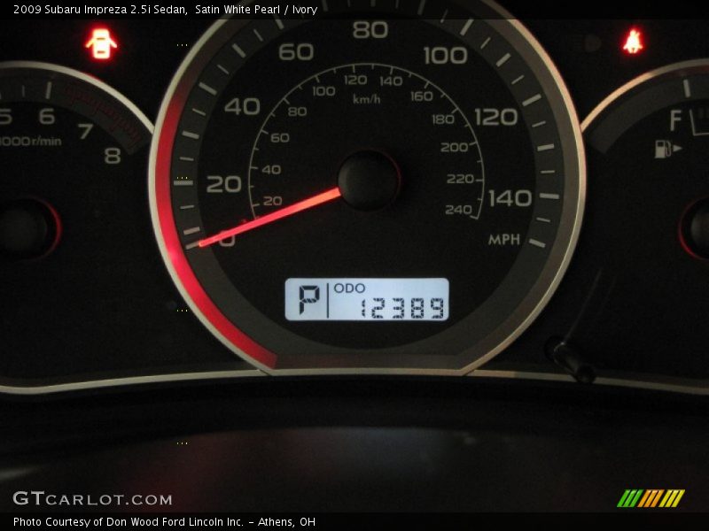 Satin White Pearl / Ivory 2009 Subaru Impreza 2.5i Sedan