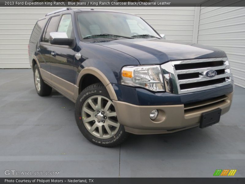 Blue Jeans / King Ranch Charcoal Black/Chaparral Leather 2013 Ford Expedition King Ranch