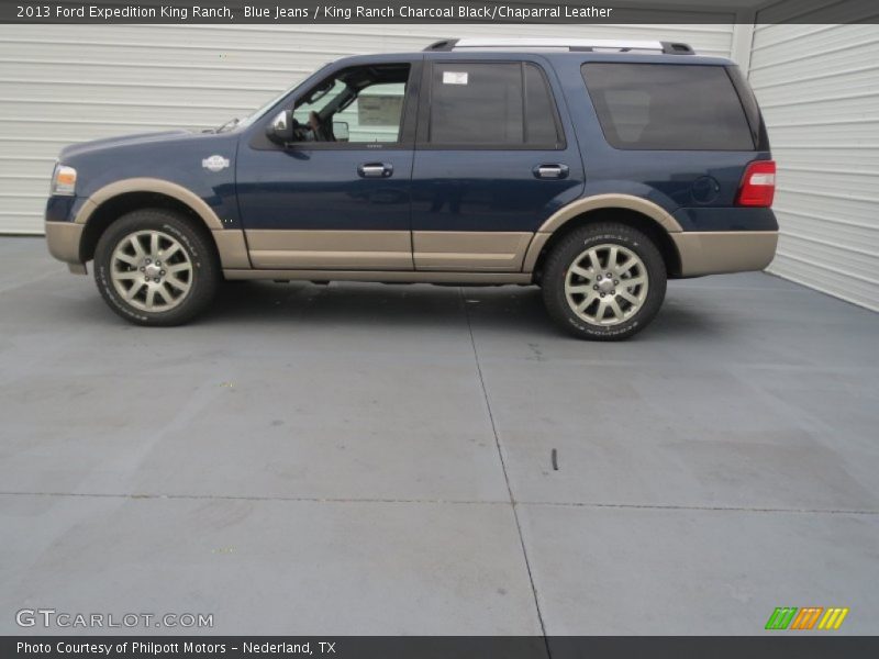 Blue Jeans / King Ranch Charcoal Black/Chaparral Leather 2013 Ford Expedition King Ranch