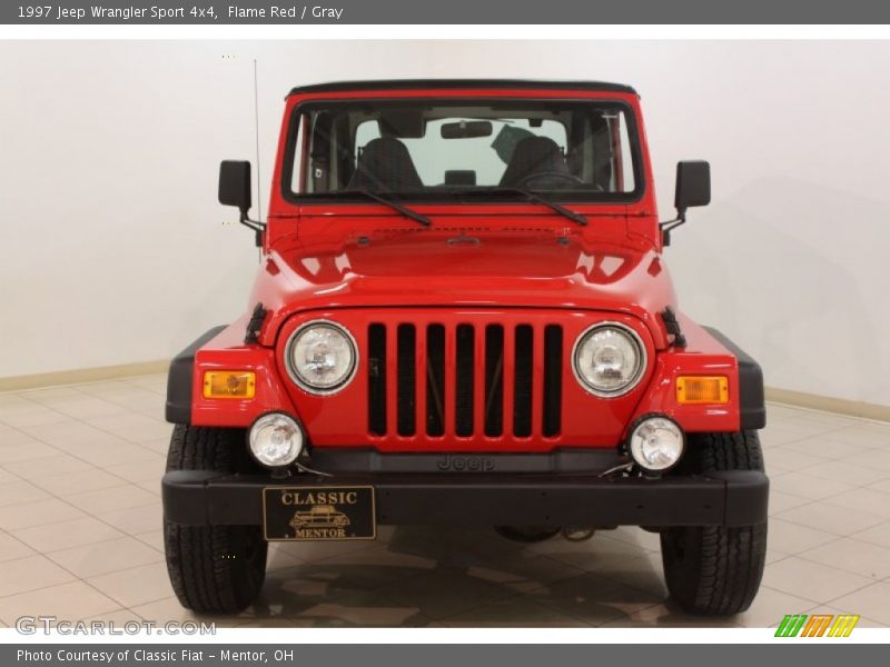 Flame Red / Gray 1997 Jeep Wrangler Sport 4x4