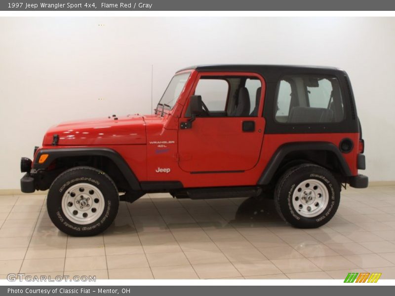 Flame Red / Gray 1997 Jeep Wrangler Sport 4x4