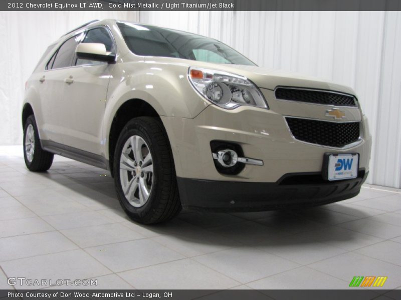 Gold Mist Metallic / Light Titanium/Jet Black 2012 Chevrolet Equinox LT AWD