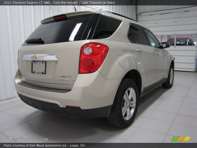 Gold Mist Metallic / Light Titanium/Jet Black 2012 Chevrolet Equinox LT AWD