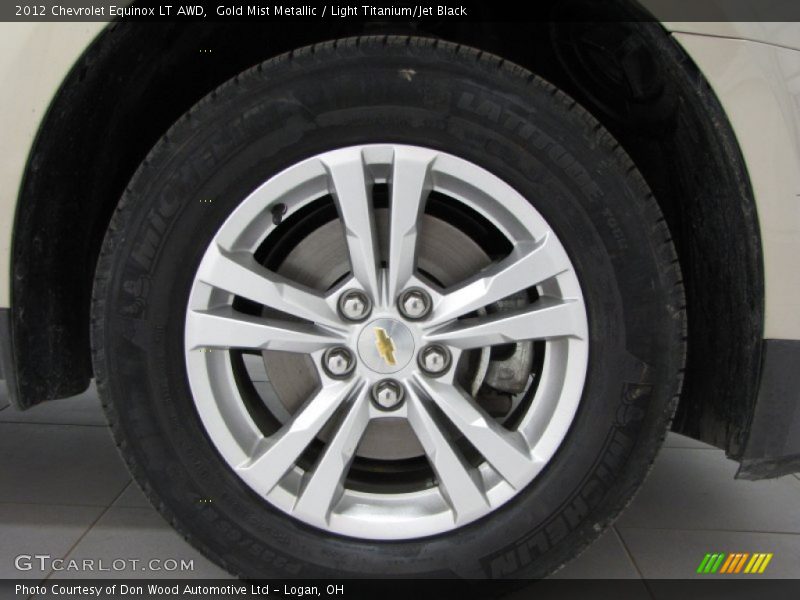 Gold Mist Metallic / Light Titanium/Jet Black 2012 Chevrolet Equinox LT AWD