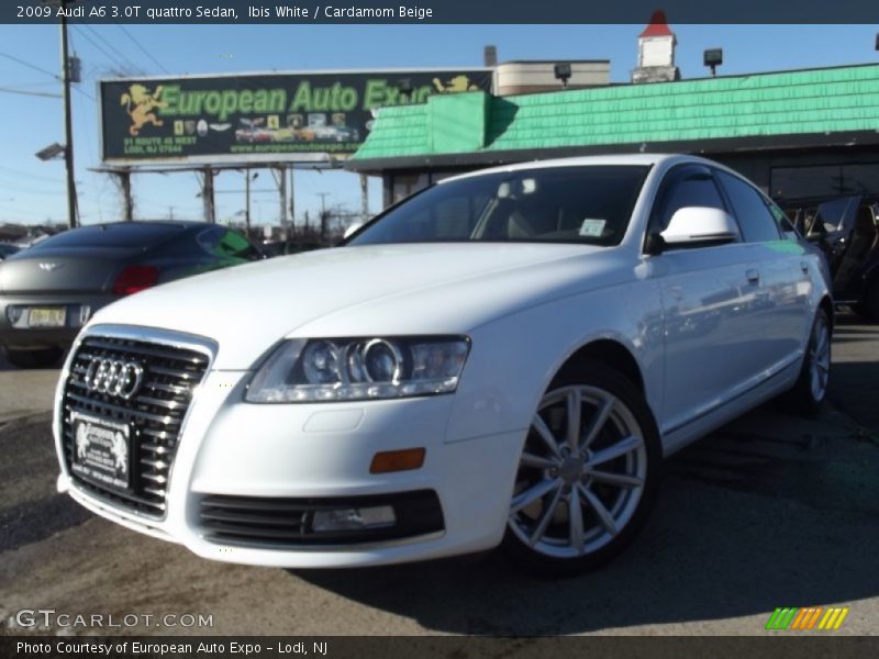 Ibis White / Cardamom Beige 2009 Audi A6 3.0T quattro Sedan