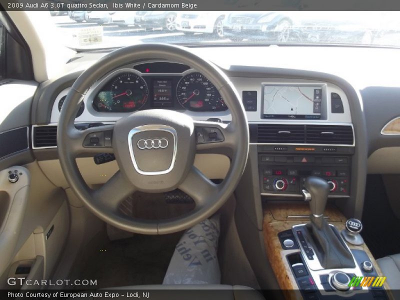Ibis White / Cardamom Beige 2009 Audi A6 3.0T quattro Sedan