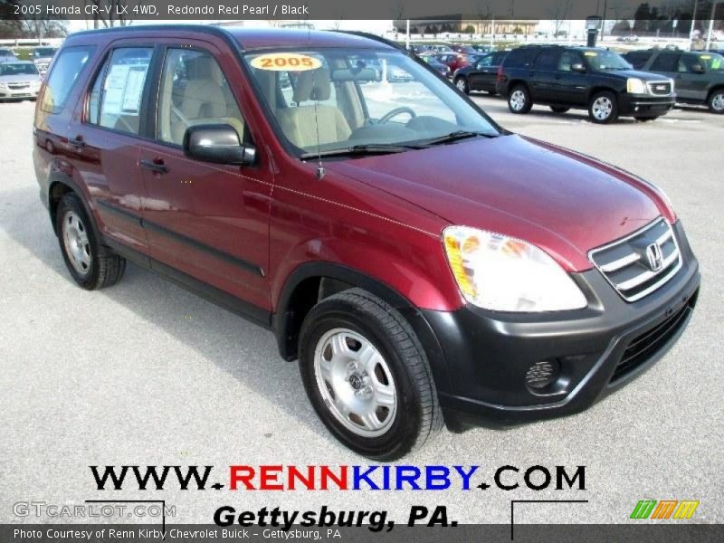 Redondo Red Pearl / Black 2005 Honda CR-V LX 4WD