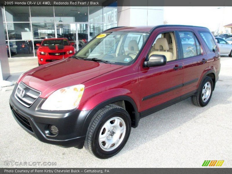 Redondo Red Pearl / Black 2005 Honda CR-V LX 4WD