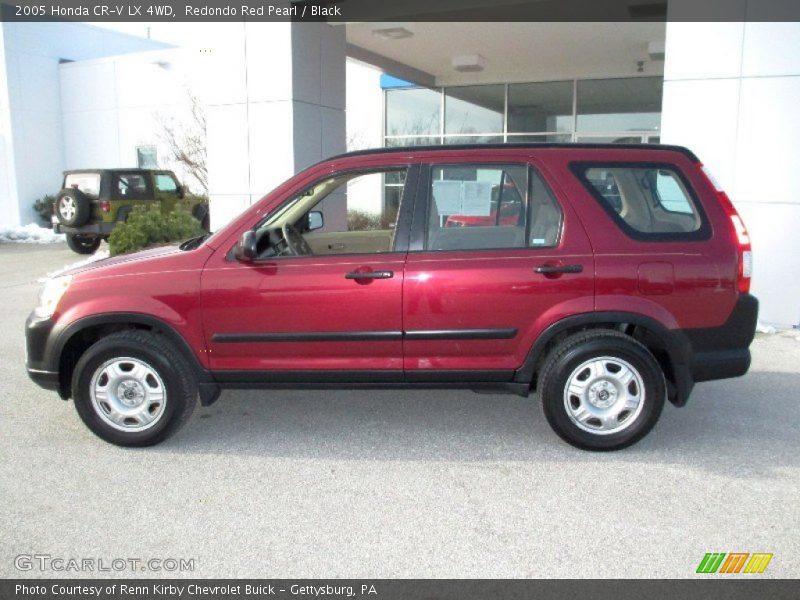 Redondo Red Pearl / Black 2005 Honda CR-V LX 4WD