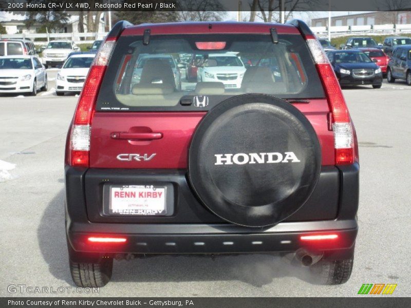 Redondo Red Pearl / Black 2005 Honda CR-V LX 4WD