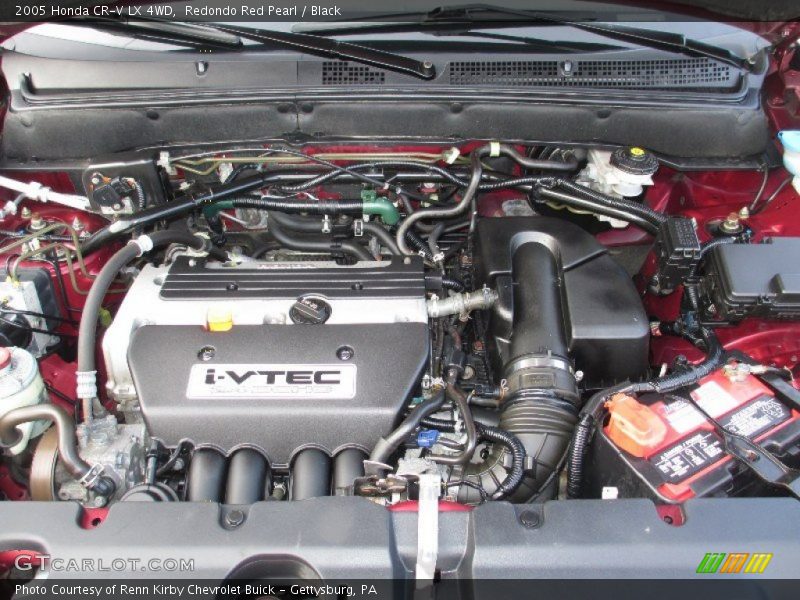 Redondo Red Pearl / Black 2005 Honda CR-V LX 4WD