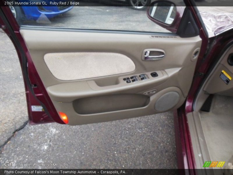 Ruby Red / Beige 2005 Hyundai Sonata GL