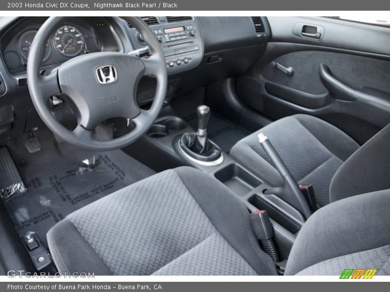 Black Interior - 2003 Civic DX Coupe 