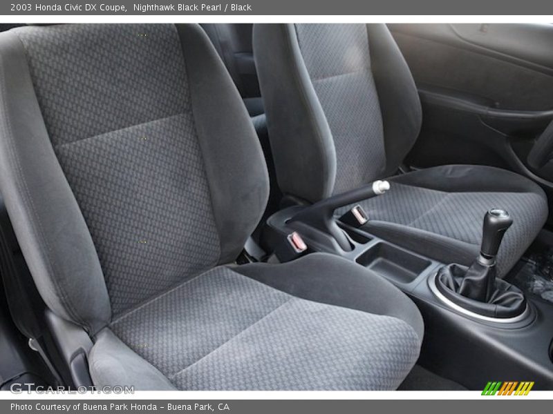 Nighthawk Black Pearl / Black 2003 Honda Civic DX Coupe