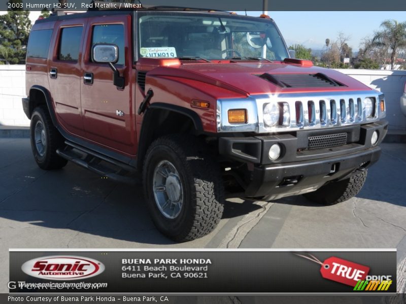 Red Metallic / Wheat 2003 Hummer H2 SUV