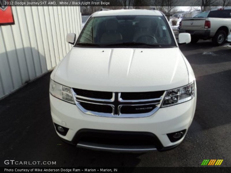 White / Black/Light Frost Beige 2012 Dodge Journey SXT AWD
