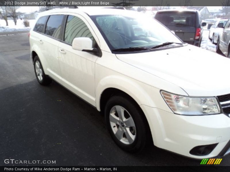 White / Black/Light Frost Beige 2012 Dodge Journey SXT AWD