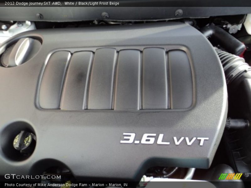 White / Black/Light Frost Beige 2012 Dodge Journey SXT AWD