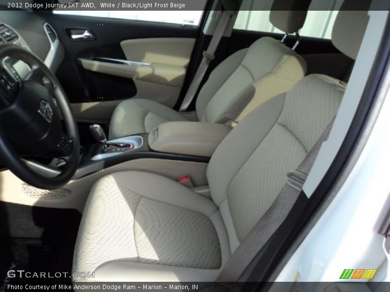 White / Black/Light Frost Beige 2012 Dodge Journey SXT AWD