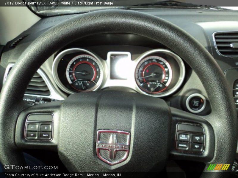 White / Black/Light Frost Beige 2012 Dodge Journey SXT AWD