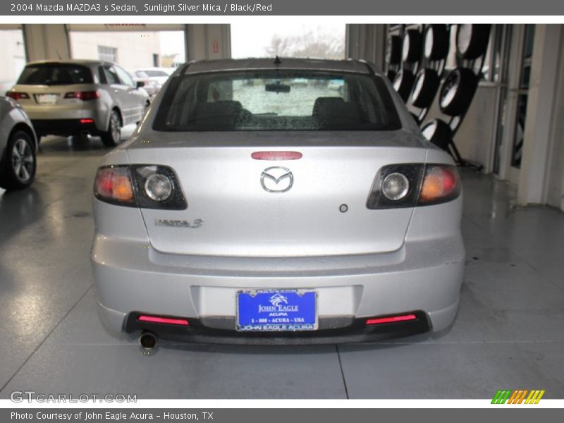 Sunlight Silver Mica / Black/Red 2004 Mazda MAZDA3 s Sedan