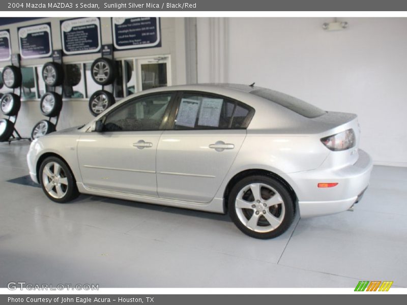 Sunlight Silver Mica / Black/Red 2004 Mazda MAZDA3 s Sedan