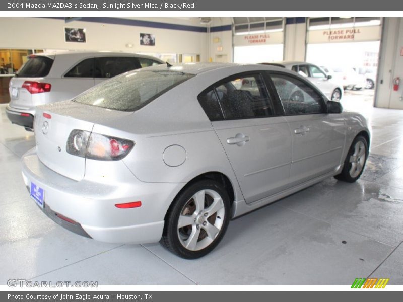 Sunlight Silver Mica / Black/Red 2004 Mazda MAZDA3 s Sedan