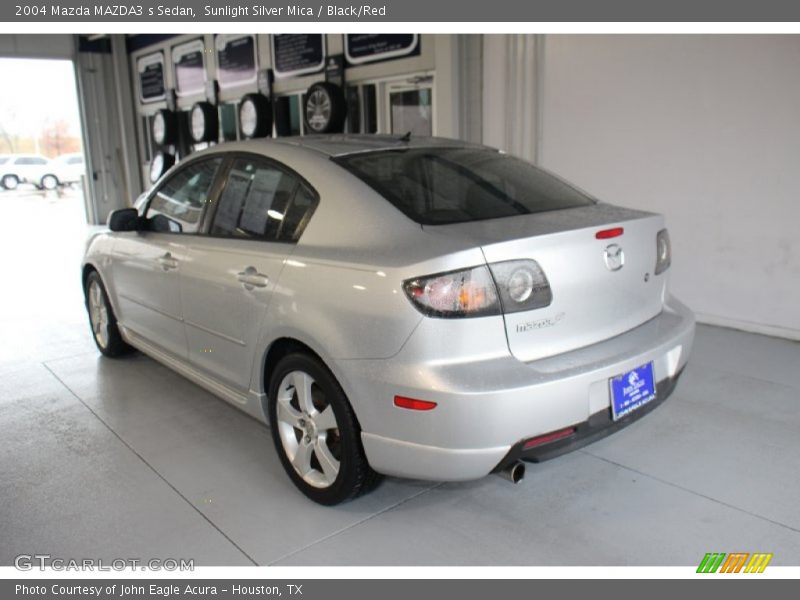 Sunlight Silver Mica / Black/Red 2004 Mazda MAZDA3 s Sedan