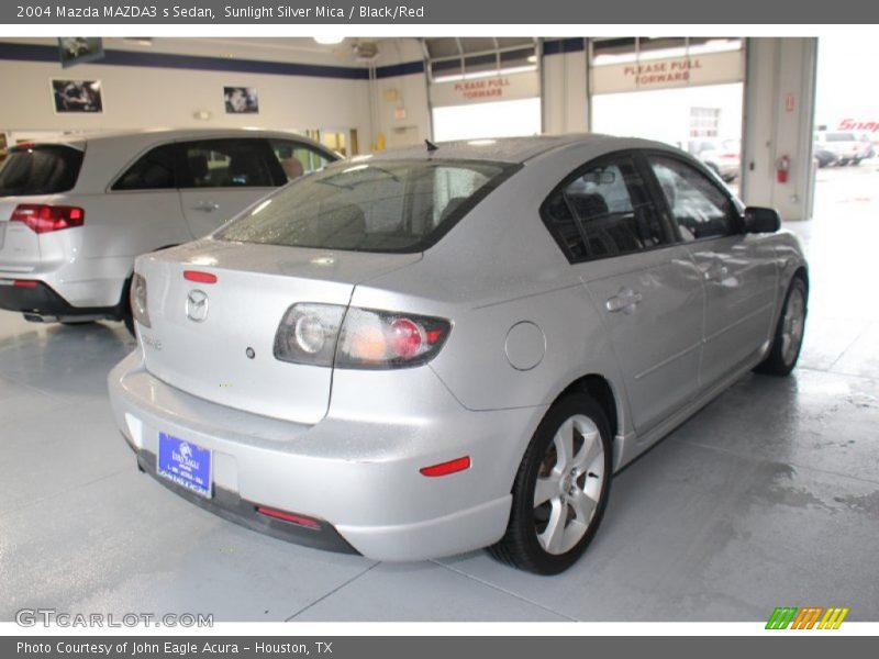 Sunlight Silver Mica / Black/Red 2004 Mazda MAZDA3 s Sedan
