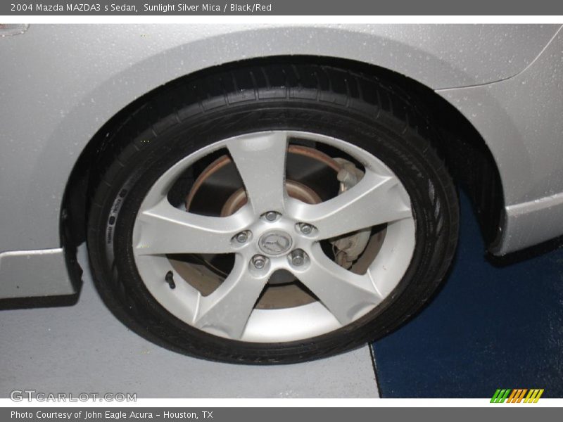 Sunlight Silver Mica / Black/Red 2004 Mazda MAZDA3 s Sedan