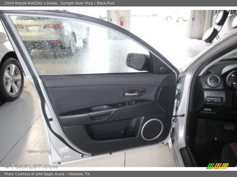 Sunlight Silver Mica / Black/Red 2004 Mazda MAZDA3 s Sedan