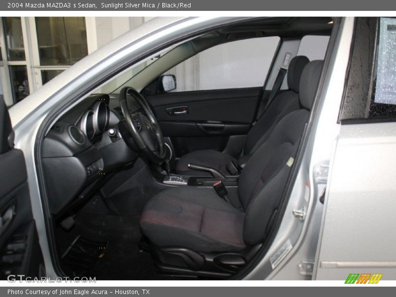 Sunlight Silver Mica / Black/Red 2004 Mazda MAZDA3 s Sedan