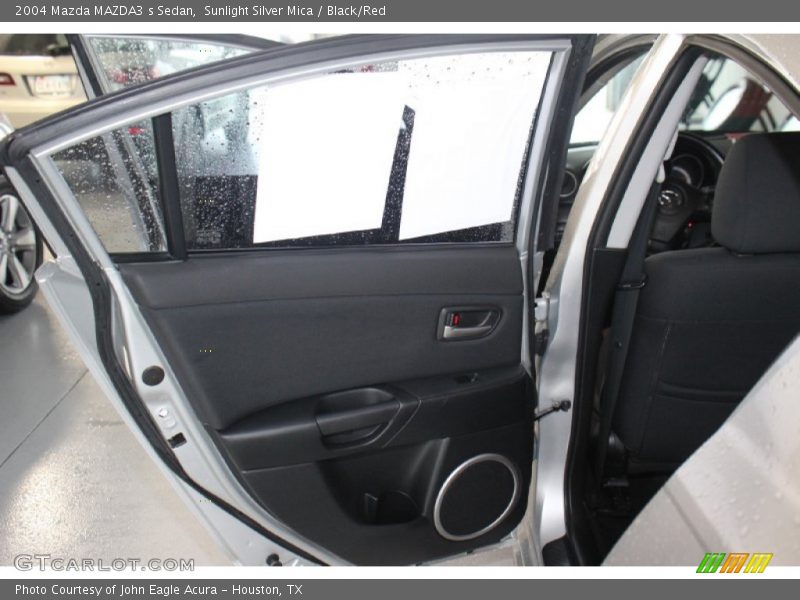 Sunlight Silver Mica / Black/Red 2004 Mazda MAZDA3 s Sedan