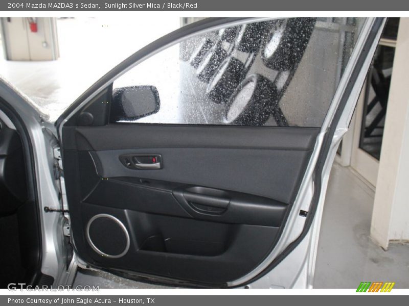 Sunlight Silver Mica / Black/Red 2004 Mazda MAZDA3 s Sedan