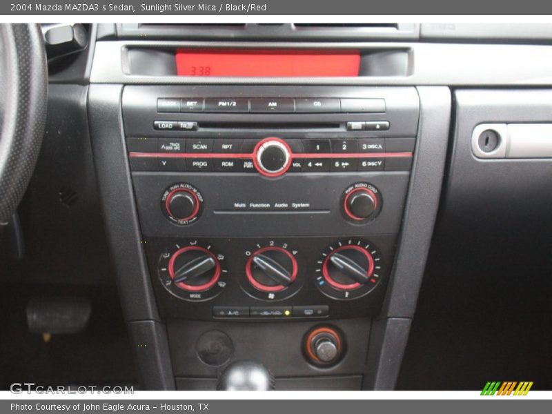 Sunlight Silver Mica / Black/Red 2004 Mazda MAZDA3 s Sedan