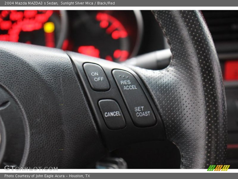 Sunlight Silver Mica / Black/Red 2004 Mazda MAZDA3 s Sedan