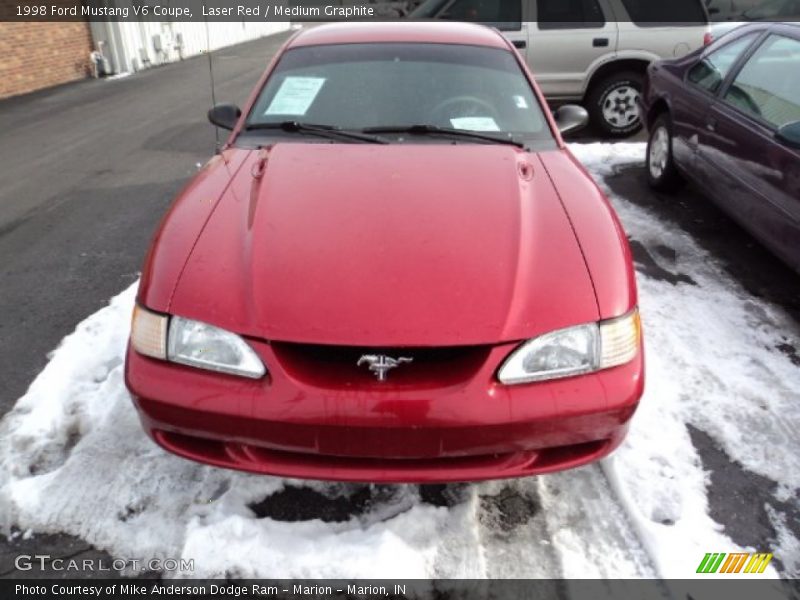 Laser Red / Medium Graphite 1998 Ford Mustang V6 Coupe