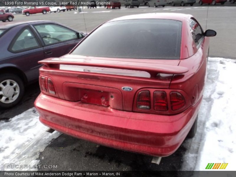 Laser Red / Medium Graphite 1998 Ford Mustang V6 Coupe