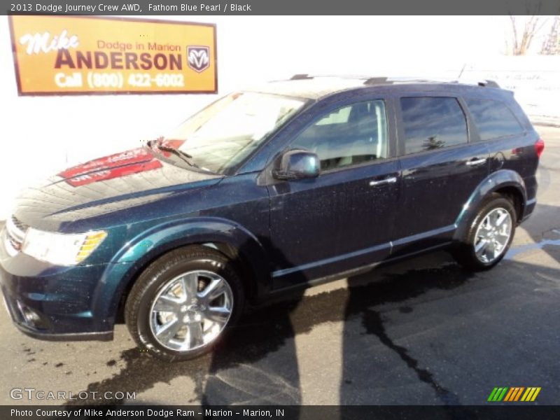 Fathom Blue Pearl / Black 2013 Dodge Journey Crew AWD