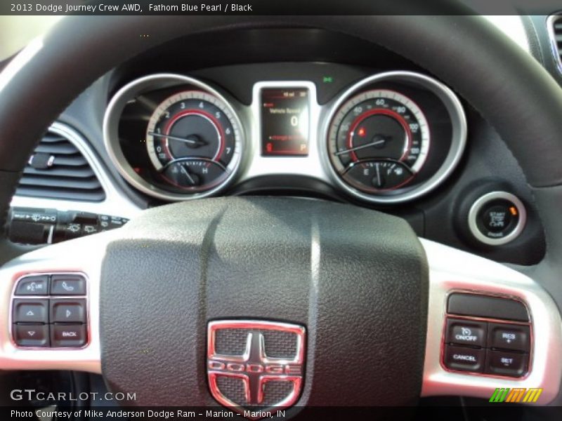 Fathom Blue Pearl / Black 2013 Dodge Journey Crew AWD