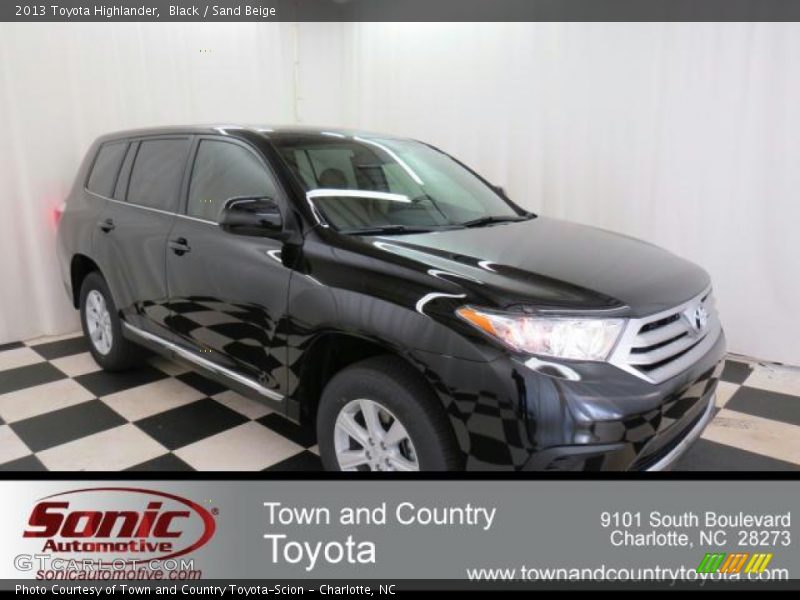 Black / Sand Beige 2013 Toyota Highlander